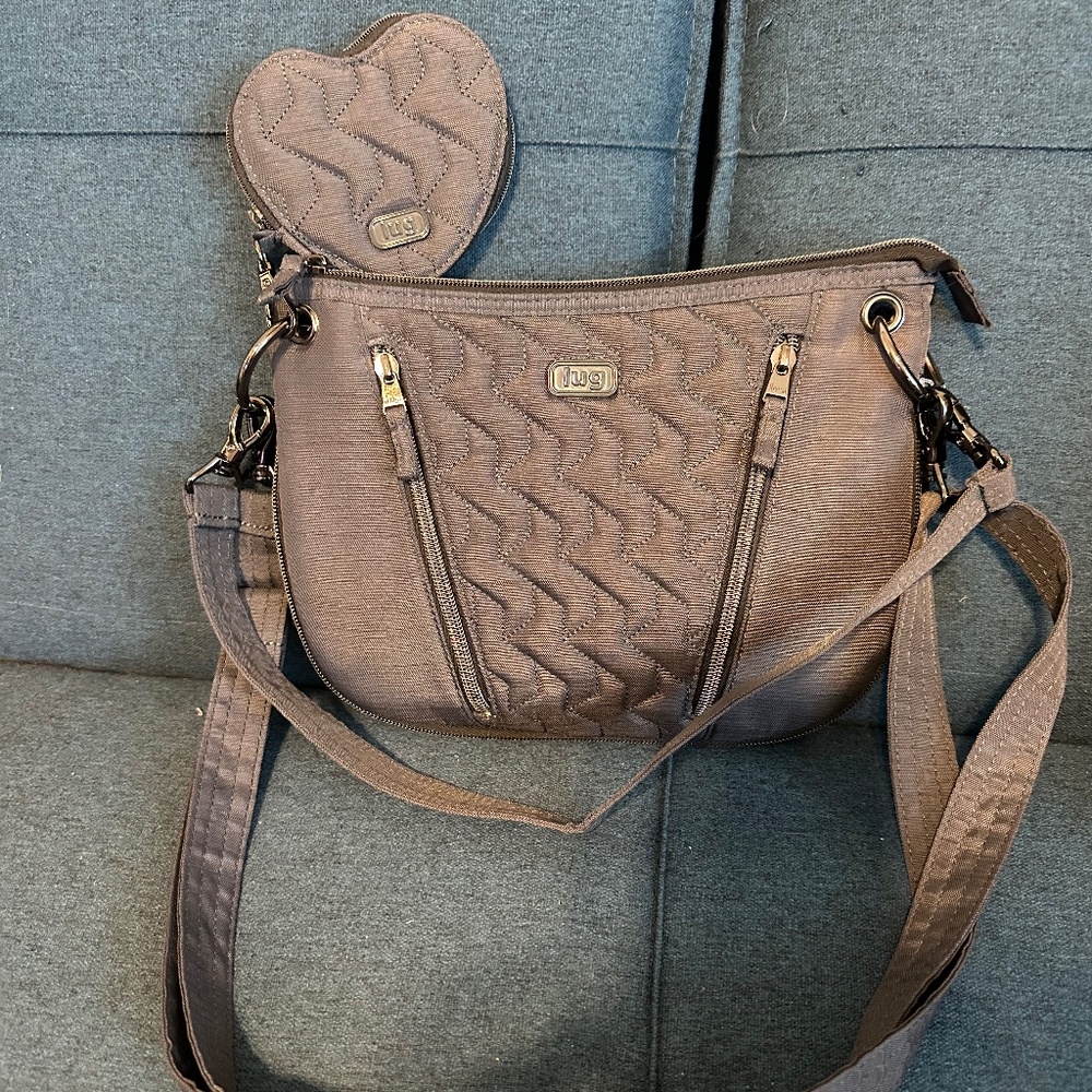 Lug Convertible Medium Crossbody with Heart Pouch